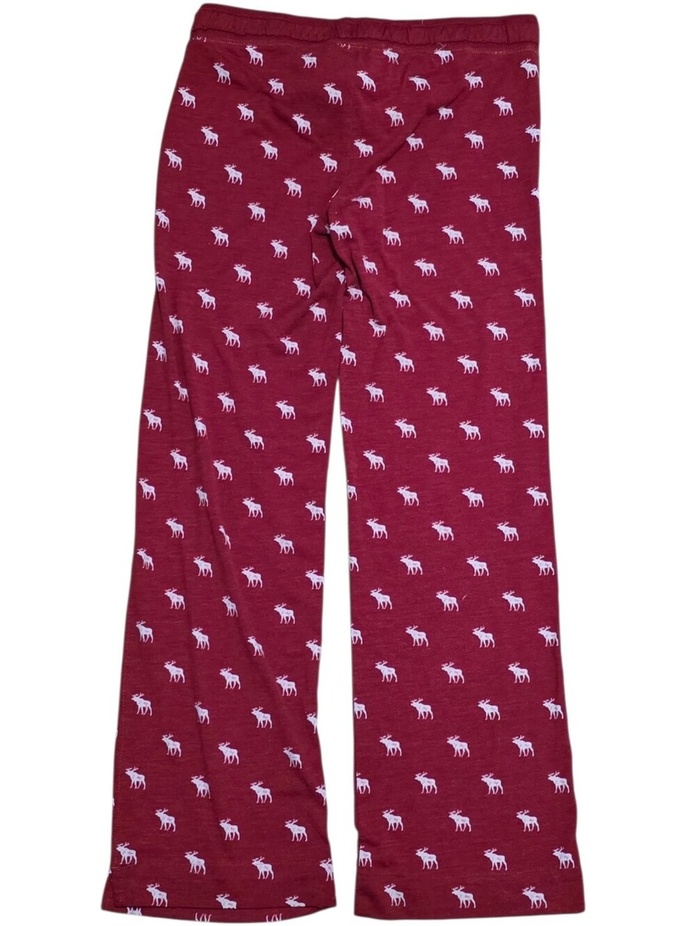 Abercrombie vintage moose pattern red pajama pants with decoration tie - Picture 3 of 3